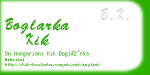 boglarka kik business card